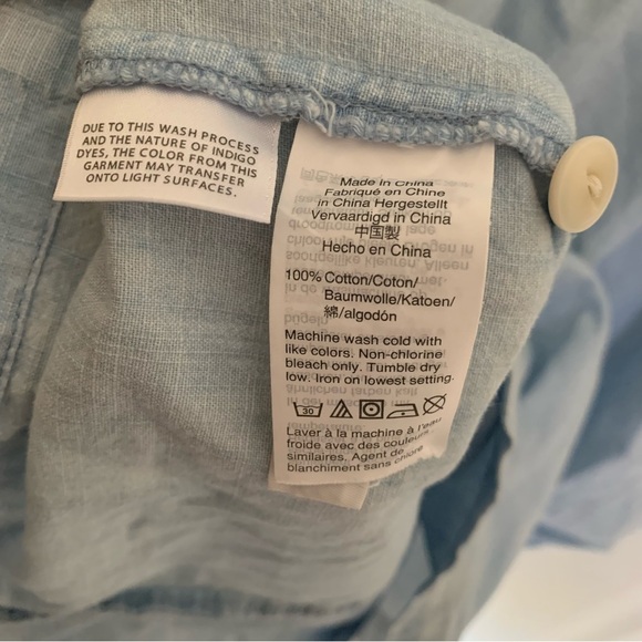 Madewell Denim Tie-Strap Button-Front Sundress in Morley Wash EUC Size -… - Picture 8 of 9